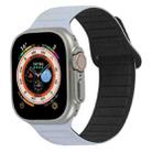 For Apple Watch 6 44mm Loop Magnetic Silicone Watch Band(Grey Black) - 1