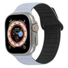 For Apple Watch 4 40mm Loop Magnetic Silicone Watch Band(Grey Black) - 1