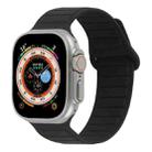 For Apple Watch 4 44mm Loop Magnetic Silicone Watch Band(Black) - 1
