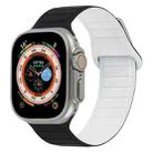 For Apple Watch 38mm Loop Magnetic Silicone Watch Band(Black White) - 1