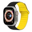 For Apple Watch 38mm Loop Magnetic Silicone Watch Band(Black Yellow) - 1