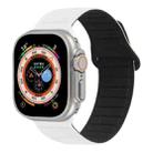 For Apple Watch SE 2023 40mm Loop Magnetic Silicone Watch Band(White Black) - 1