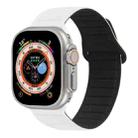 For Apple Watch Ultra 2 49mm Loop Magnetic Silicone Watch Band(White Black) - 1