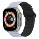 For Apple Watch 9 41mm Loop Magnetic Silicone Watch Band(Grey Black) - 1