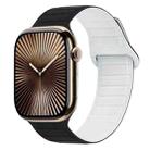 For Apple Watch Series 10 42mm Loop Magnetic Silicone Watch Band(Black White) - 1