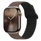 For Apple Watch Series 10 46mm Loop Magnetic Silicone Watch Band(Coffee Black) - 1