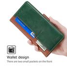 For OPPO A3 Pro 5G India Contrast Color Side Buckle Leather Phone Case(Light Brown + Green) - 2