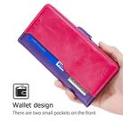 For OPPO Reno12 5G Global Contrast Color Side Buckle Leather Phone Case(Purple + Rose Red) - 2