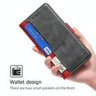 For OPPO Reno12 5G Global Contrast Color Side Buckle Leather Phone Case(Red + Black) - 2