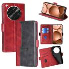 For OPPO Find X8 Ultra 5G Contrast Color Side Buckle Leather Phone Case(Red + Black) - 1