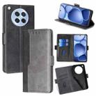 For OPPO Find X8s 5G Contrast Color Side Buckle Leather Phone Case(Black + Grey) - 1