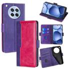 For OPPO Find X8s 5G Contrast Color Side Buckle Leather Phone Case(Purple + Rose Red) - 1