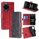 For Huawei nova 14 Pro 5G Contrast Color Side Buckle Leather Phone Case(Red + Black) - 1