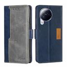 For Xiaomi Civi 3 5G Contrast Color Side Buckle Leather Phone Case(Blue + Grey) - 1