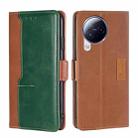 For Xiaomi Civi 3 5G Contrast Color Side Buckle Leather Phone Case(深棕+金色) - 1
