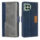 For OnePlus Ace 3 Pro 5G Contrast Color Side Buckle Leather Phone Case(Blue + Grey) - 1