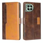 For OnePlus Ace 3 Pro 5G Contrast Color Side Buckle Leather Phone Case(Dark Brown + Gold) - 1