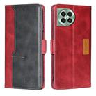 For OnePlus Ace 3 Pro 5G Contrast Color Side Buckle Leather Phone Case(Red + Black) - 1