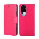 For OPPO Reno10 5G Crystal Texture Leather Phone Case(Rose Red) - 1