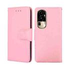 For OPPO Reno10 Pro 5G Crystal Texture Leather Phone Case(Pink) - 1