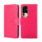 For OPPO Reno10 Pro 5G Crystal Texture Leather Phone Case(Rose Red) - 1