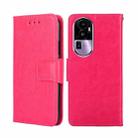 For OPPO Reno10 Pro+ 5G Crystal Texture Leather Phone Case(Rose Red) - 1