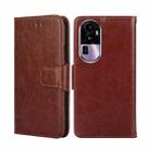 For OPPO Reno10 Pro+ 5G Crystal Texture Leather Phone Case(Brown) - 1