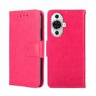 For Huawei nova 11 4G Crystal Texture Leather Phone Case(Rose Red) - 1