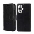 For Huawei nova 11 4G Crystal Texture Leather Phone Case(Black) - 1