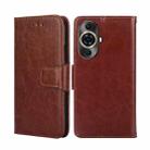 For Huawei nova 11 Pro 4G / 11 Ultra 4G Crystal Texture Leather Phone Case(Brown) - 1