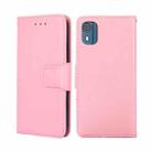 For Nokia C02 TA-1522 Crystal Texture Leather Phone Case(Pink) - 1