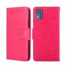 For Nokia C02 TA-1522 Crystal Texture Leather Phone Case(Rose Red) - 1