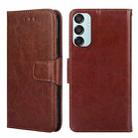 For Samsung Galaxy M15 5G Crystal Texture Leather Phone Case(Brown) - 1