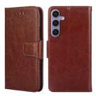 For Samsung Galaxy S24+ 5G Crystal Texture Leather Phone Case(Brown) - 1