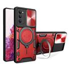 For Samsung Galaxy S20 FE CD Texture Sliding Camshield Magnetic Holder Phone Case(Red) - 1