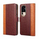 For OPPO Reno10 Pro 5G Ostrich Texture Horizontal Flip Leather Phone Case(Brown) - 1