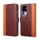 For OPPO Reno10 Pro+ 5G Ostrich Texture Horizontal Flip Leather Phone Case(Brown) - 1