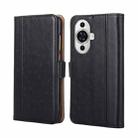 For Huawei nova 11 4G Ostrich Texture Horizontal Flip Leather Phone Case(Black) - 1