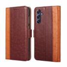 For Samsung Galaxy M54 5G Ostrich Texture Horizontal Flip Leather Phone Case(Brown) - 1