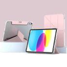 For iPad 10th Gen 10.9 2022 Mutural Deformation Stand Smart Leather Tablet Case(Pink) - 1