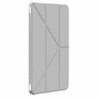 For iPad Air 13 2024 Mutural Deformation Stand Smart Leather Tablet Case(Grey) - 2