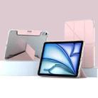 For iPad Air 13 2024 Mutural Deformation Stand Smart Leather Tablet Case(Pink) - 1