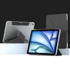 For iPad Air 13 2024 Mutural Deformation Stand Smart Leather Tablet Case(Black) - 1