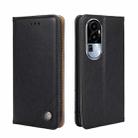 For OPPO Reno10 5G Non-Magnetic Retro Texture Leather Phone Case(Black) - 1