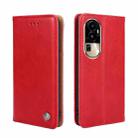 For OPPO Reno10 Pro 5G Non-Magnetic Retro Texture Leather Phone Case(Red) - 1