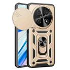 For Huawei nova 12i 4G Global Sliding Camera Cover Design TPU+PC Phone Case(Gold) - 1