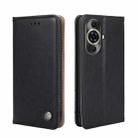 For Huawei nova 11 Pro 4G / 11 Ultra 4G Non-Magnetic Retro Texture Leather Phone Case(Black) - 1