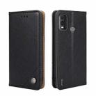 For Nokia G11 Plus Non-Magnetic Retro Texture Leather Phone Case(Black) - 1