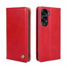 For Honor X50i 5G Non-Magnetic Retro Texture Leather Phone Case(Red) - 1