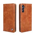 For Samsung Galaxy M54 5G Non-Magnetic Retro Texture Leather Phone Case(Brown) - 1